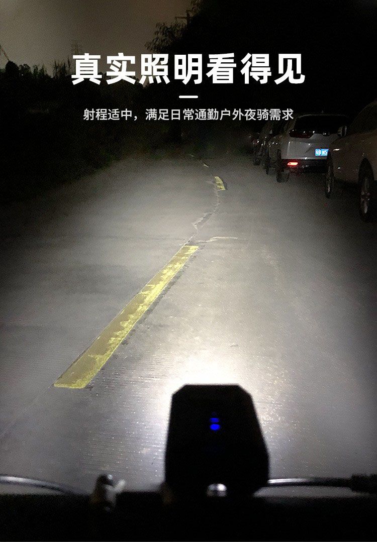QL460-400LM铝合金双头前灯(短)usb充电自行车灯车前灯单车手电筒 详情14