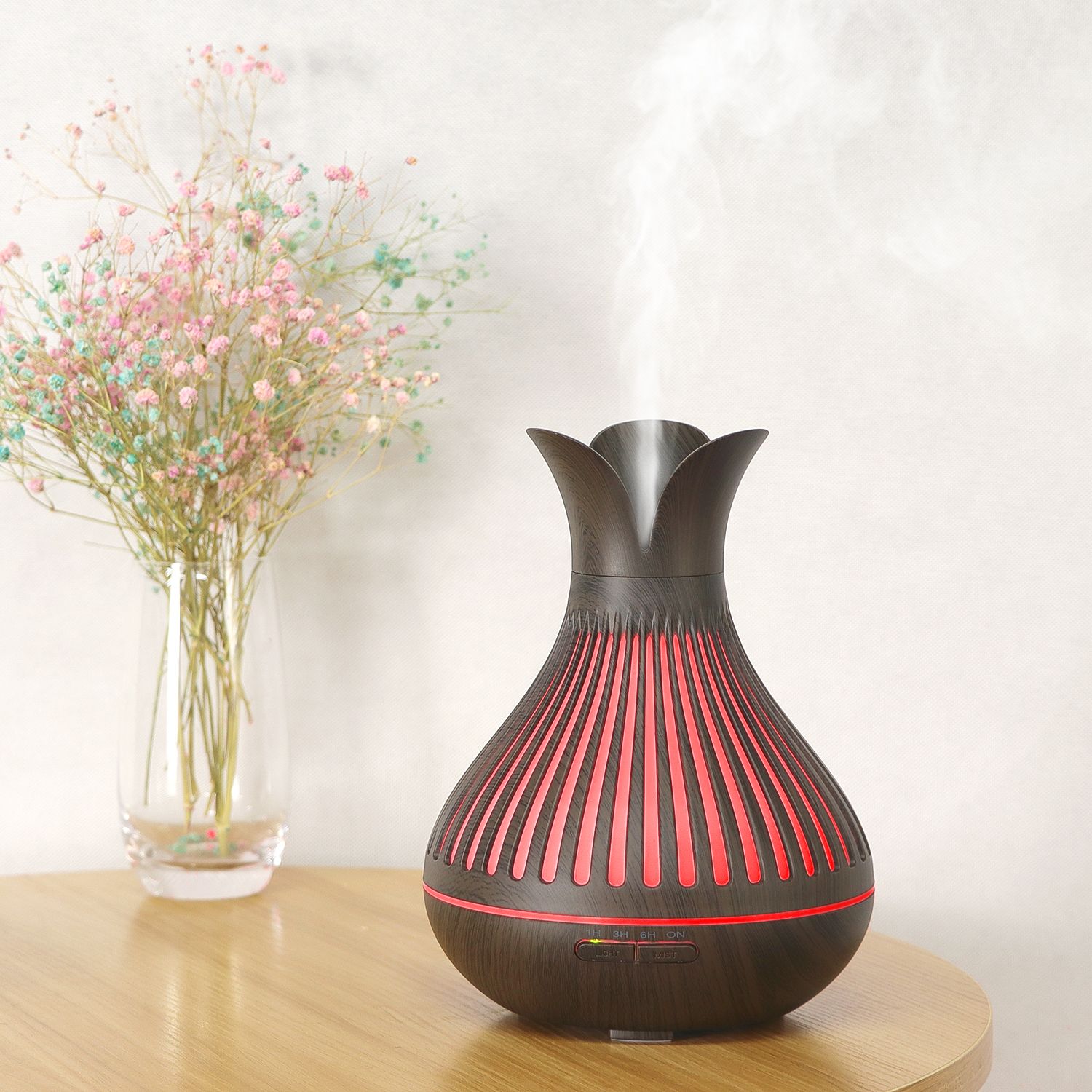 500ML wood grain color light aroma diffuser humidifier Item Picture