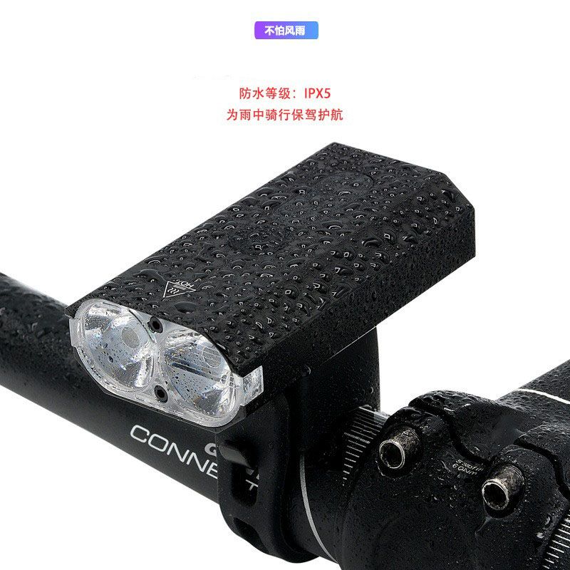 铝合金双头前灯/usb充电自行车灯产品图