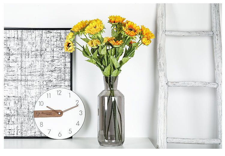 Sunflower artificial flower plant bonsai wedding decoration INS style artificial plant wall rose MW68111 pic 13