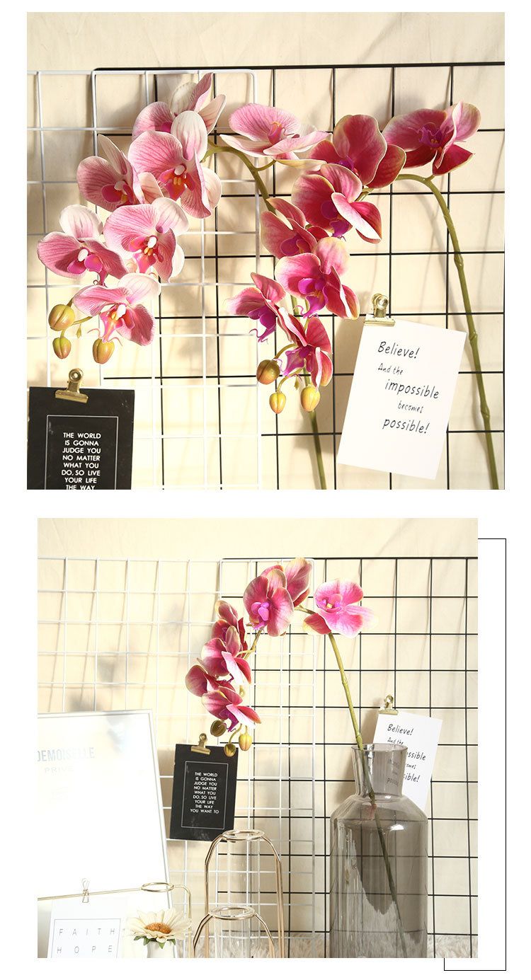 Phalaenopsis artificial flower plant bonsai, wedding decoration, INS style artificial plant wall, rose wall pic 6