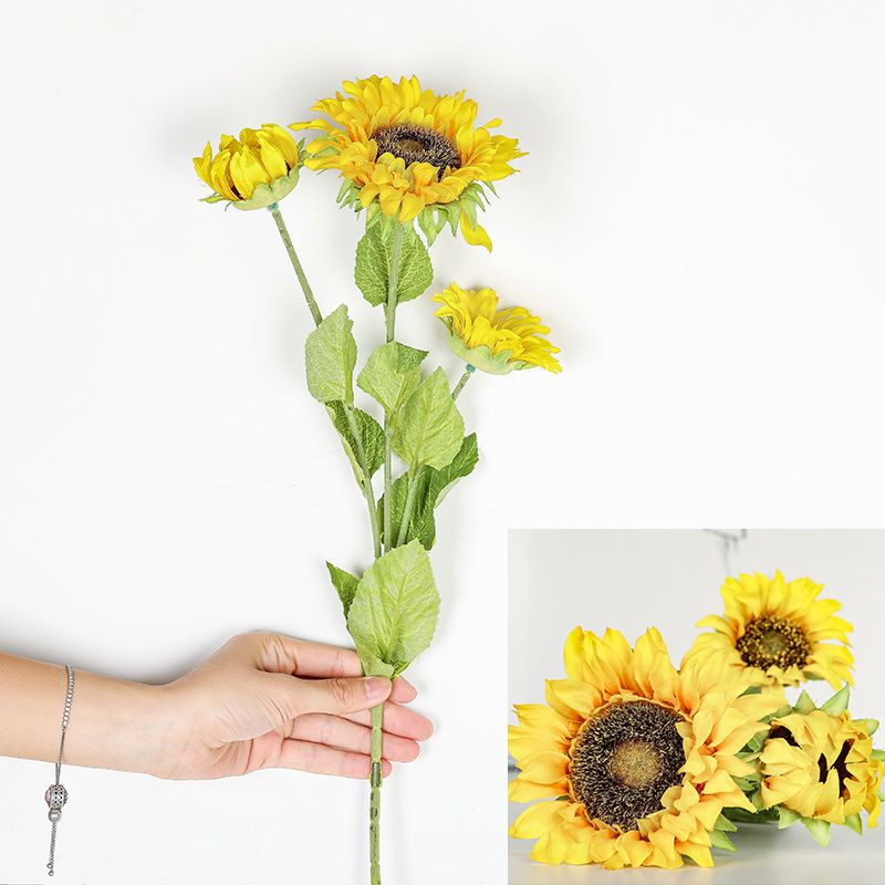 Sunflower artificial flower plant bonsai wedding decoration INS style artificial plant wall rose MW68111 Item Picture