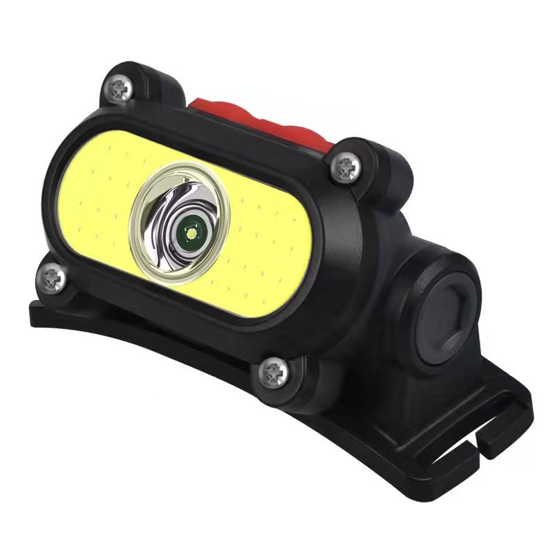 New COB headlamp dual-source rechargeable headlamp USB built-in battery strong headlamp for fishing and night fishing details Picture