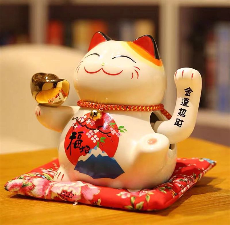 南泰可爱版摇手猫电动款财源滚滚小摆件
