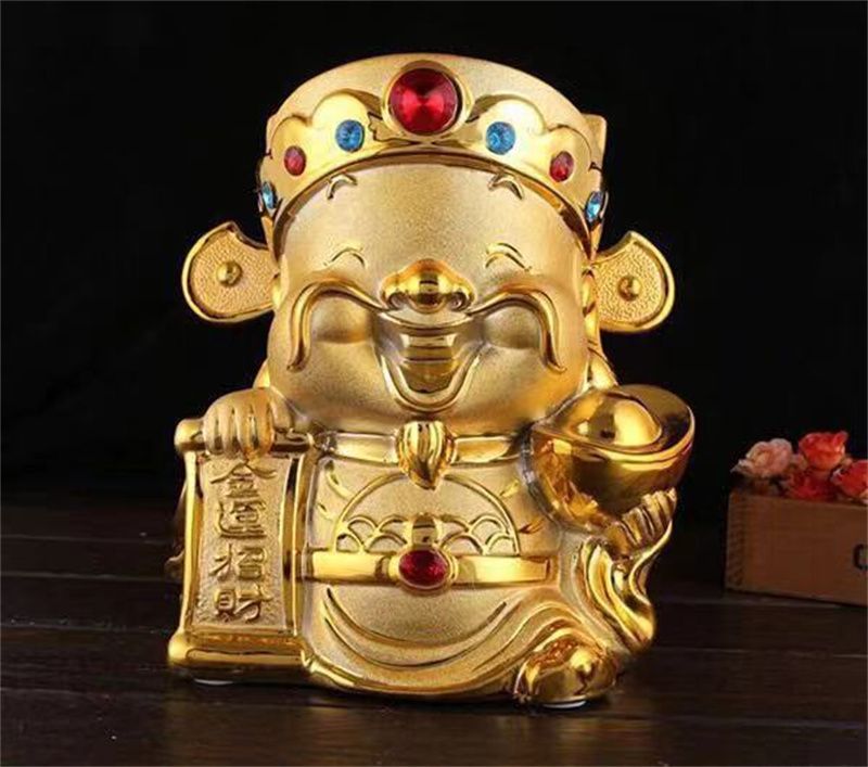 South Tai large God of wealth saving pot opening gifts home living room decoration