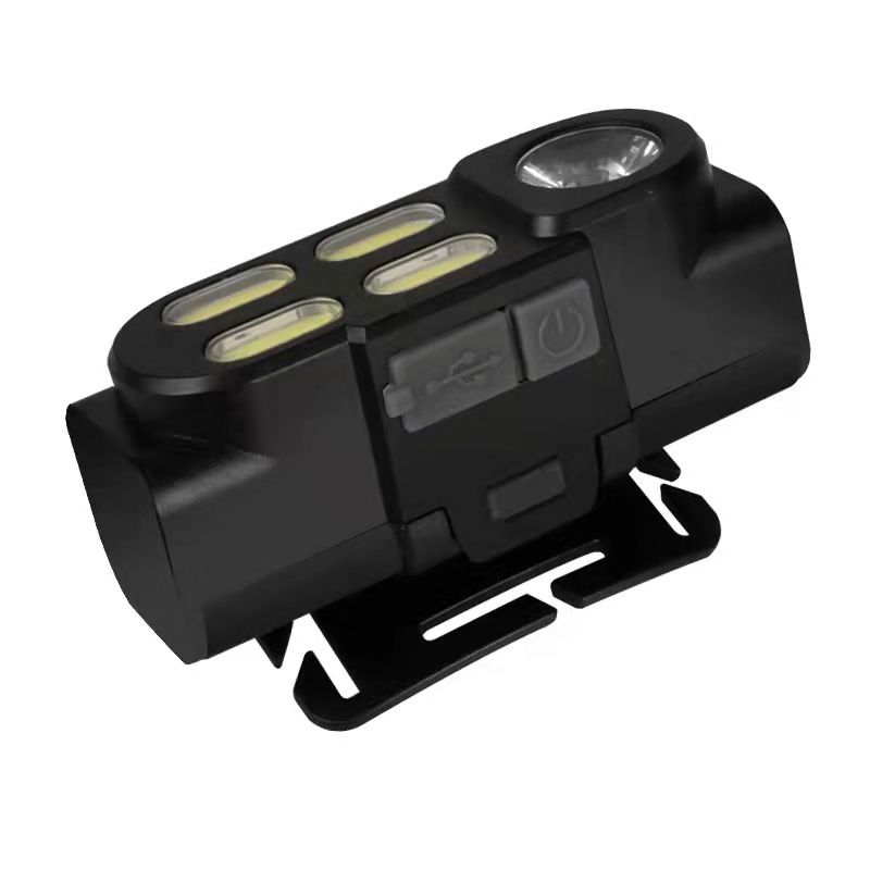  LED新款XPE+COB头灯 USB充电塑料LED强光头灯 户外露营钓鱼头灯