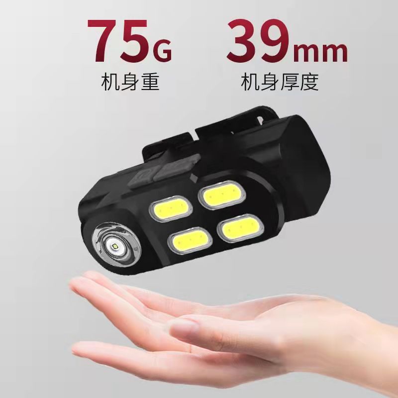  LED新款XPE+COB头灯 USB充电塑料LED强光头灯 户外露营钓鱼头灯详情7