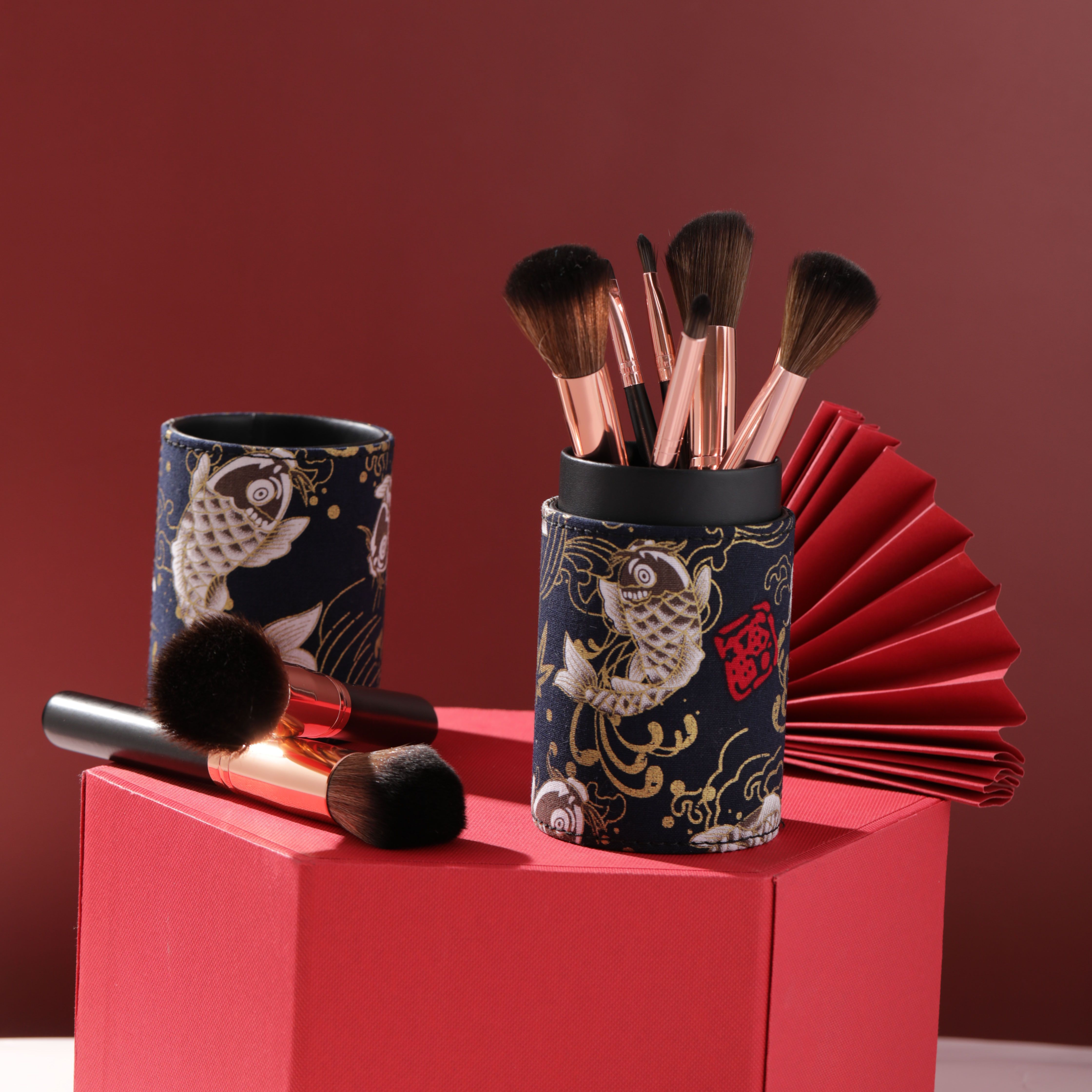 10 Fish Print Brush Black Annual Fish Chinese Style Brush Specification drawing