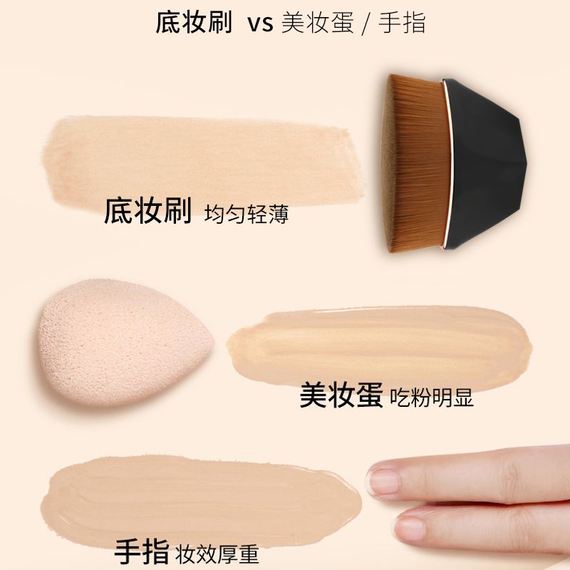 55号粉底刷  电镀金边实用新型细腻柔软刷毛 无痕上粉底.详情2