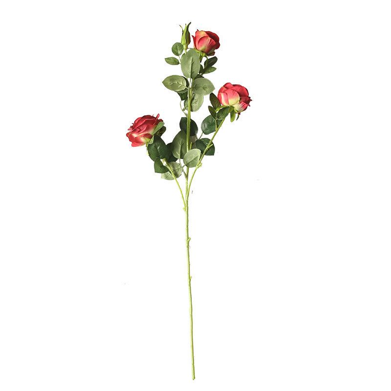 4-head rose artificial flower plant bonsai, wedding decoration, Ins-style plant wall, rose wall Item Picture