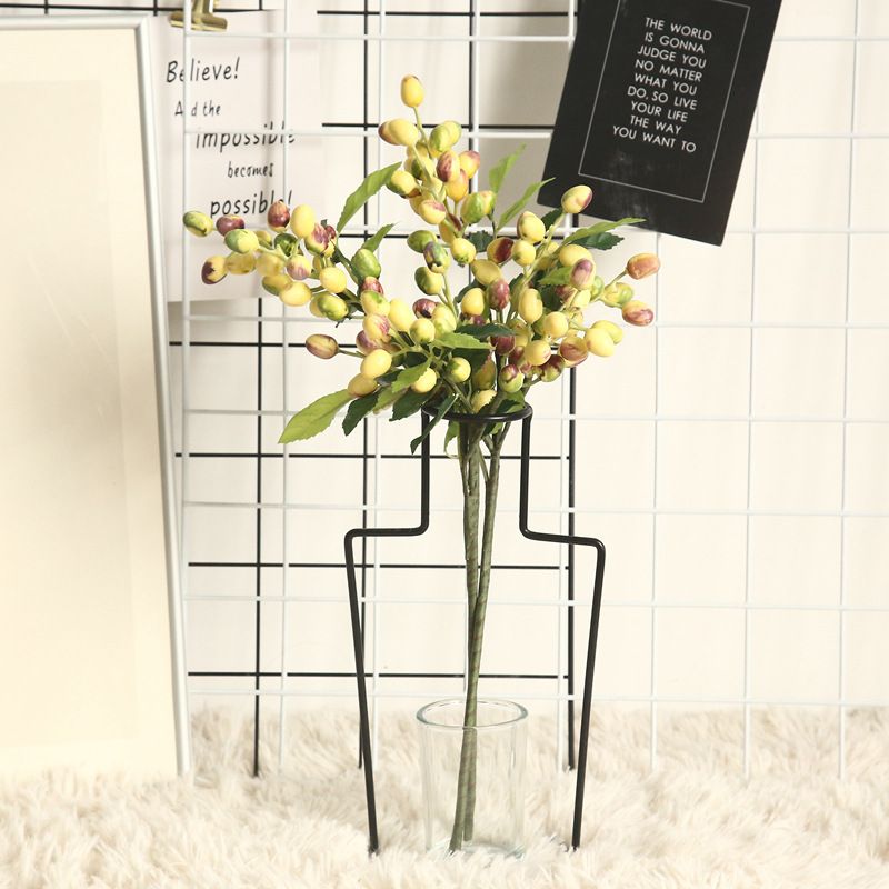 Berry, olive fruit, bean branch, Christmas artificial flower manufacturer, home decoration flower wall, plant wall, artificial flower MW30333 Specification image