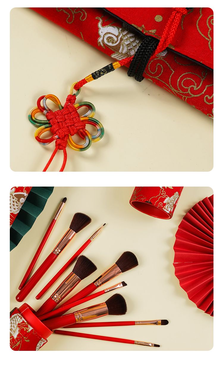 10 red fish-patterned cloth bag sets with Chinese style, symbolizing the joy and good luck of having fish every year pic 12