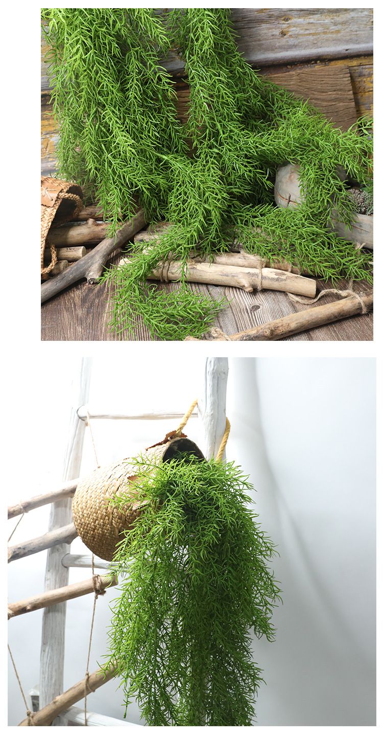 Artificial flower feel, pine needle, wall-hung vine, simulated leaves, simulated flowers, micro-landscape exit, indoor green plant wall MW26636 pic 10