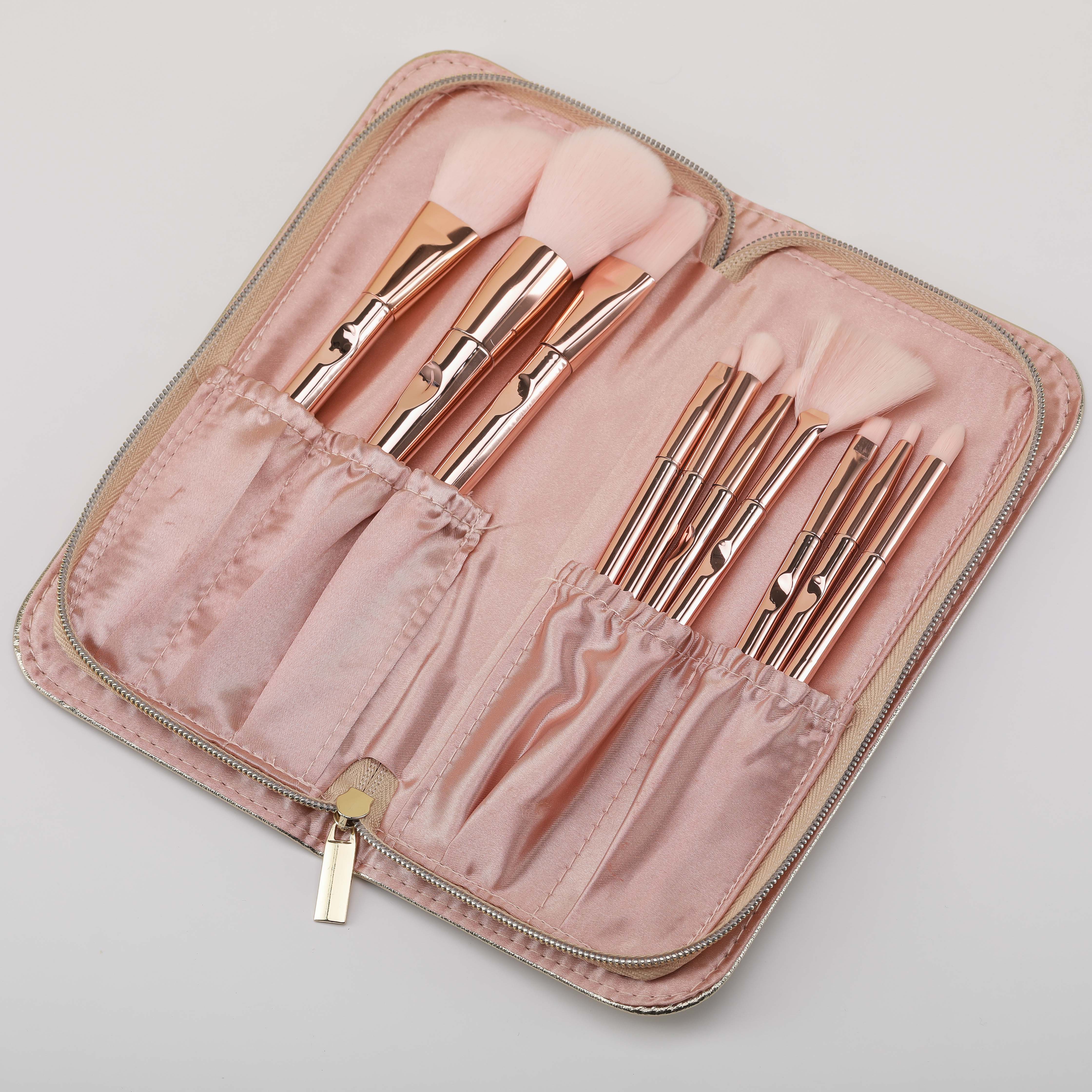 Romance Boutique 10-piece fingerprint electroplated rose gold zipper bag Item Picture