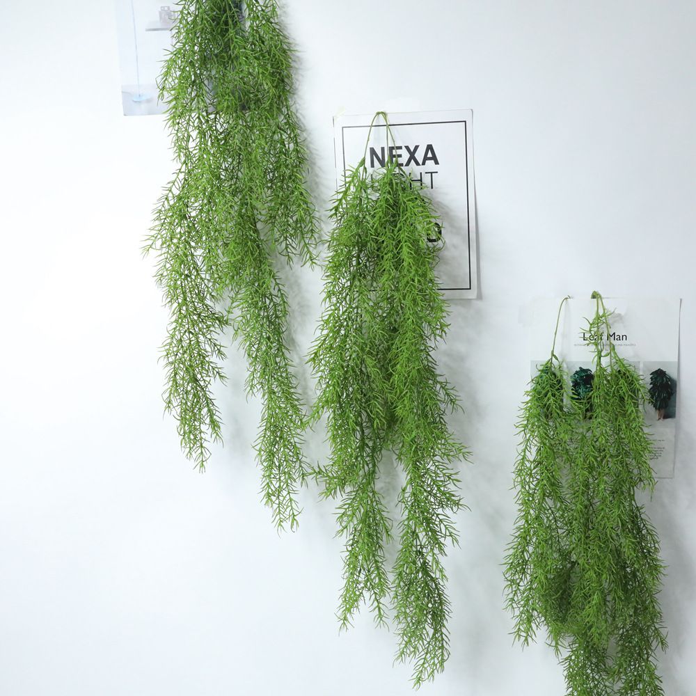 Artificial flower feel, pine needle, wall-hung vine, simulated leaves, simulated flowers, micro-landscape exit, indoor green plant wall MW26636 details Picture