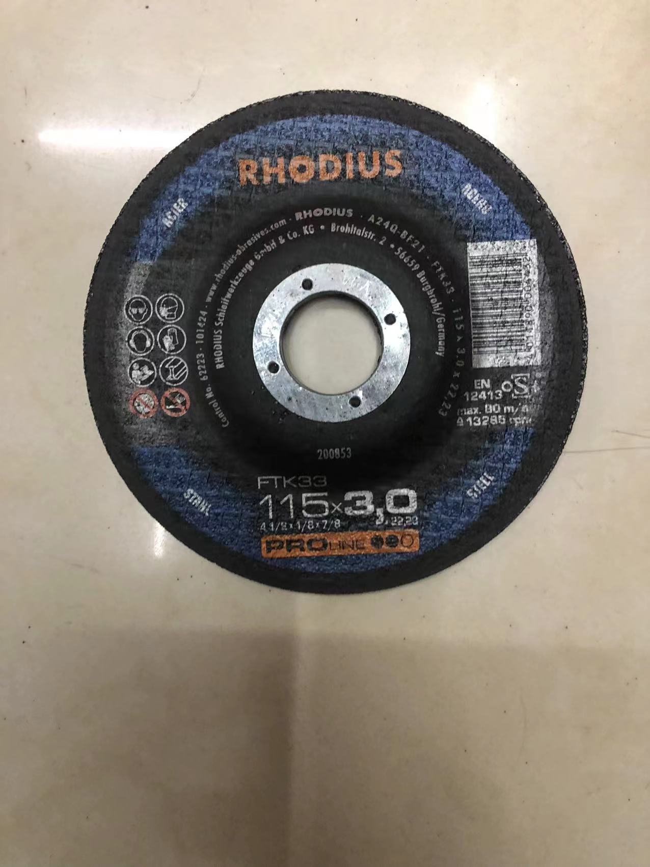 RHODIUS Cutting & Grinding disc wheel 德国罗迪斯树脂砂轮切割片打磨片EN12413详情图3