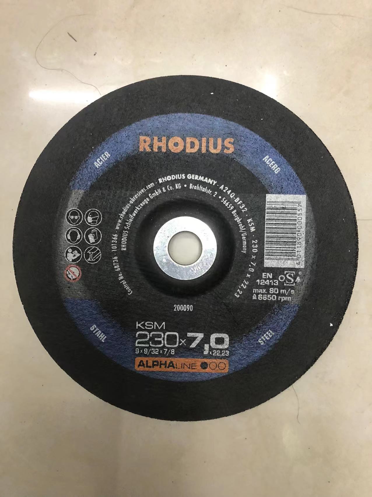 RHODIUS Cutting & Grinding disc wheel 德国罗迪斯树脂砂轮切割片打磨片EN12413详情图4