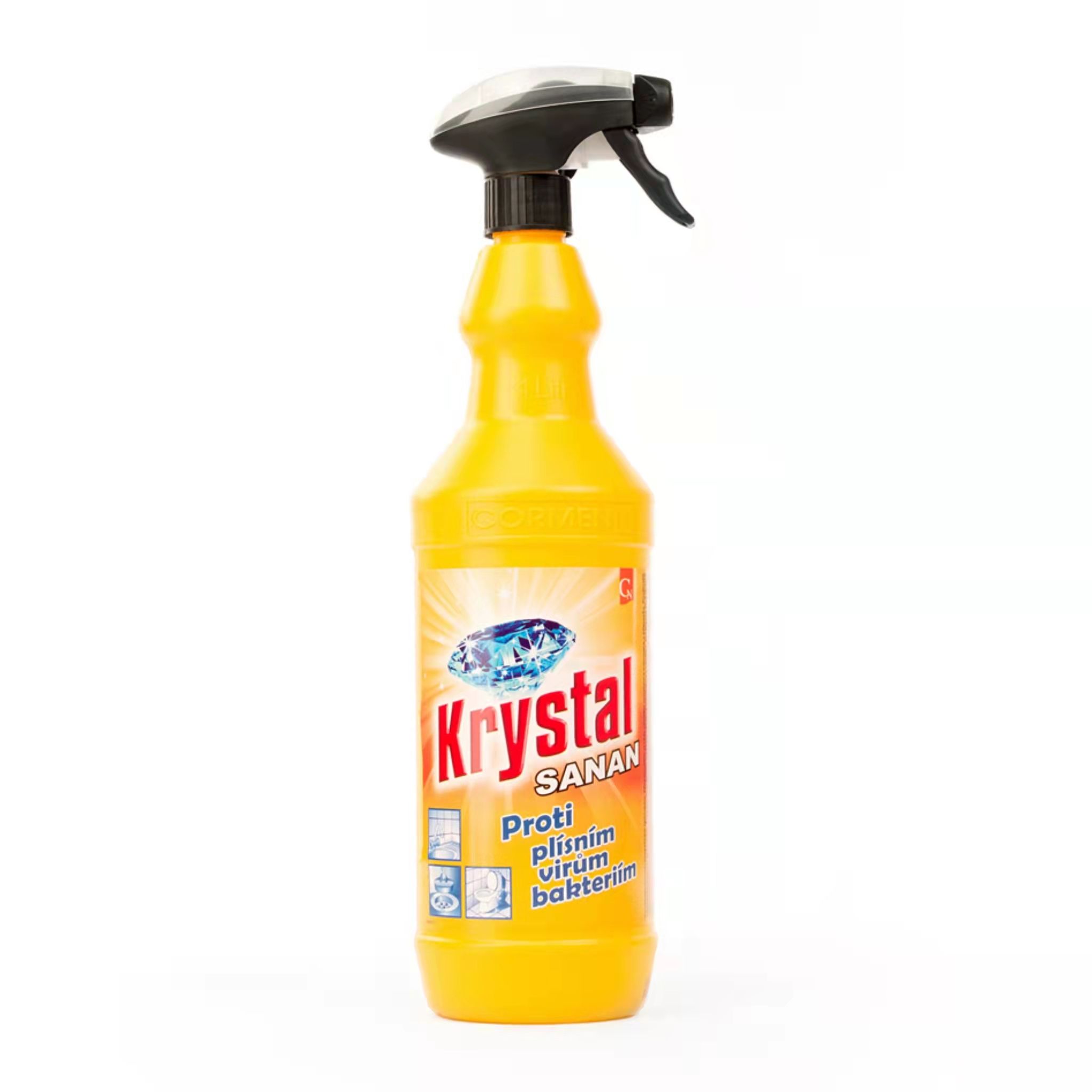 捷克进口KRYSTAL净晶厨房浴室马桶含氯消毒剂清洁剂750ml