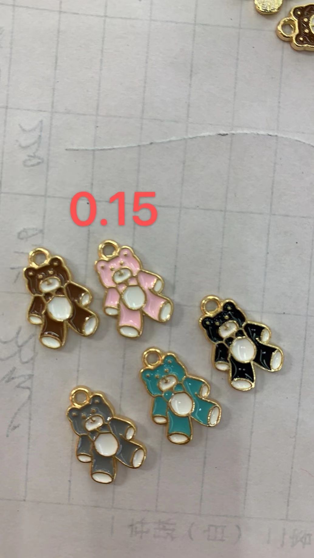 Best-selling duck-shaped jewelry accessories, alloy accessories, white claw accessories, bright-colored accessories, alloy bear