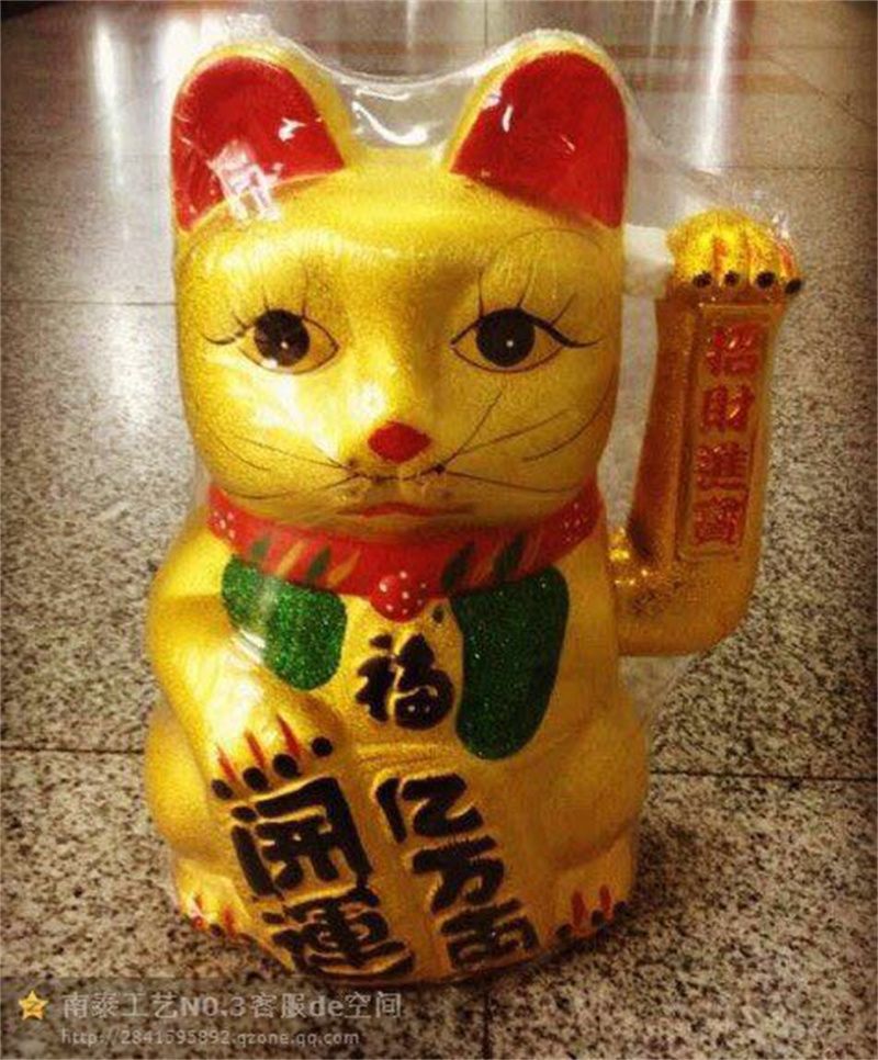 南泰亿万两金色电动摇手猫自动摇手开业送礼