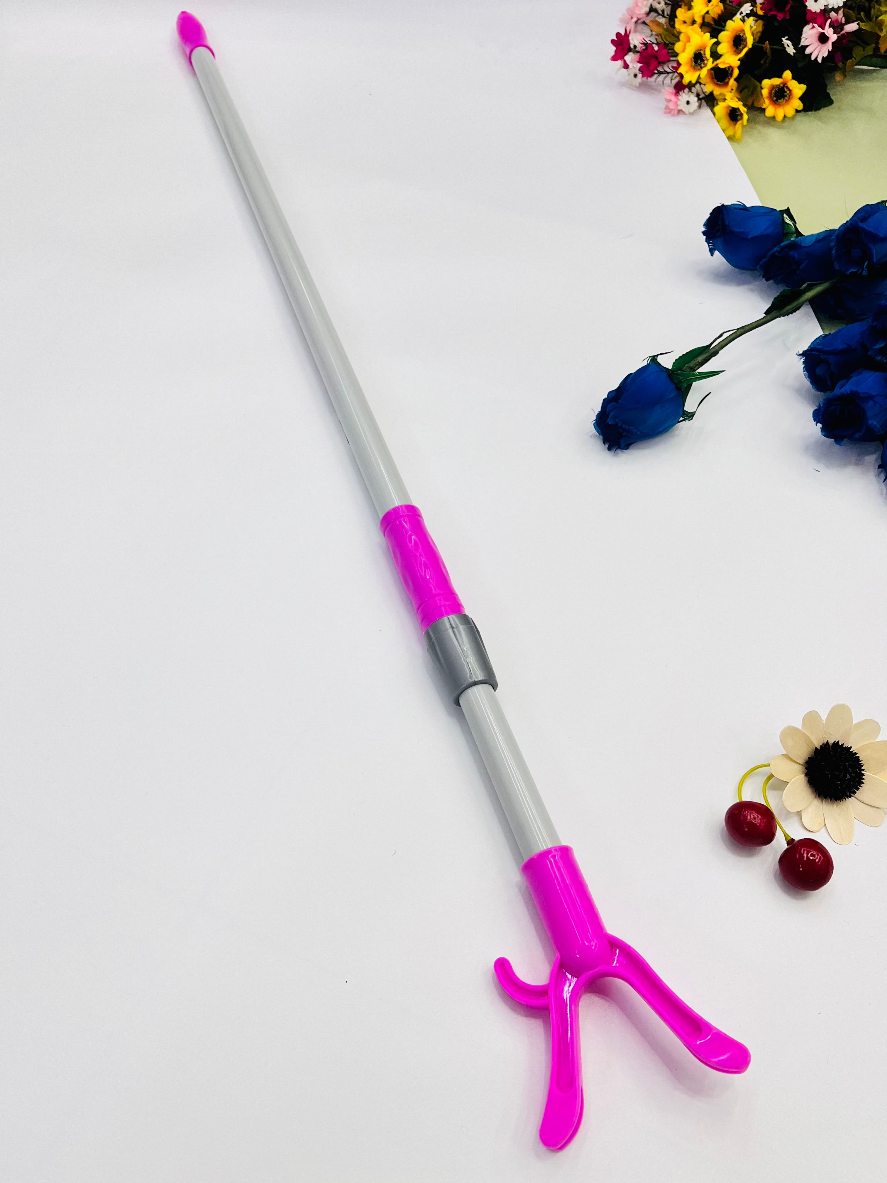 喷漆铁杆衣叉22管转19管可伸缩便携两色混装衣叉批发家居日用品详情1