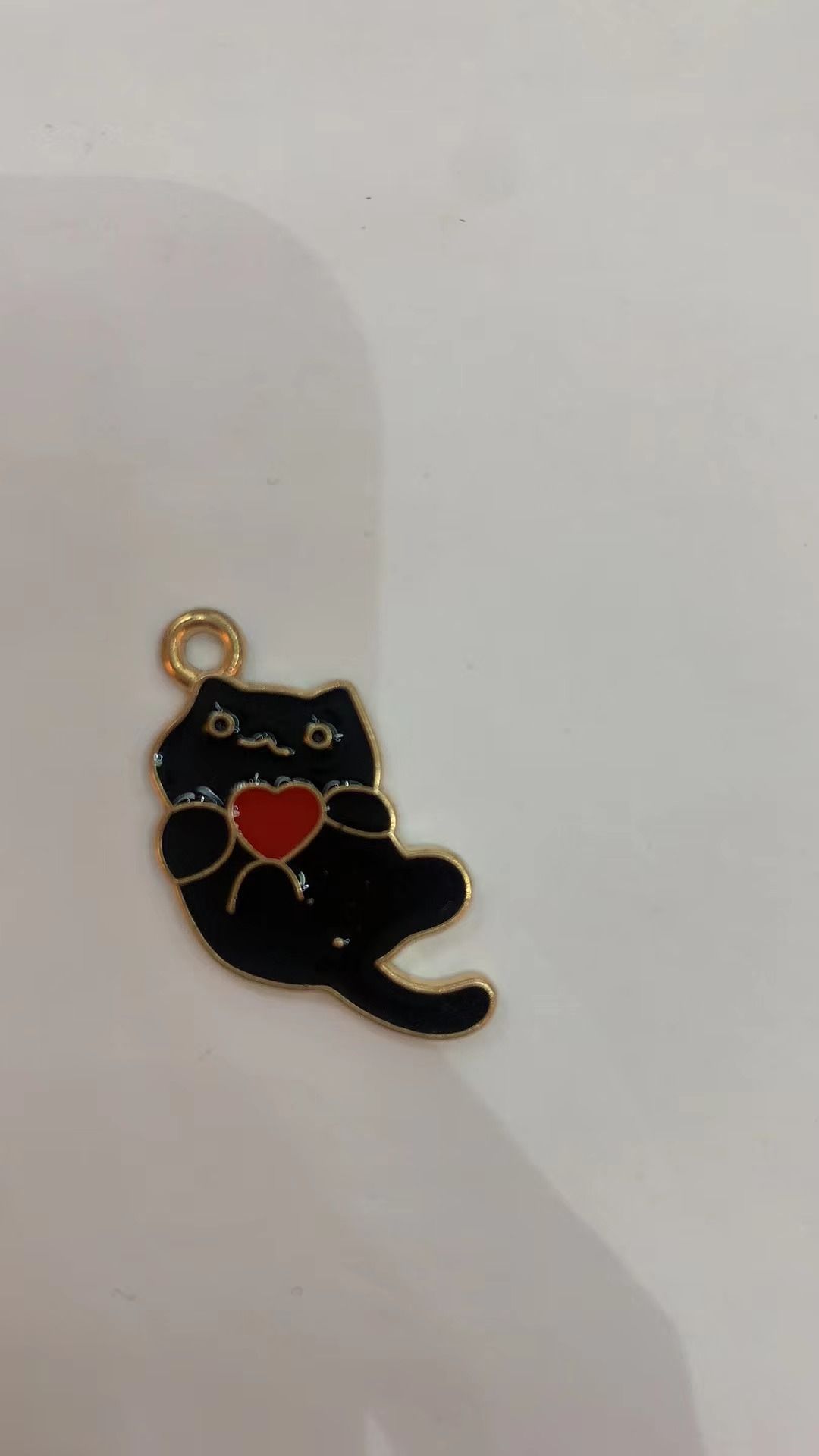 Best-selling duck-shaped jewelry accessories, alloy accessories, white claw accessories, bright color accessories, alloy black cat accessories details Picture