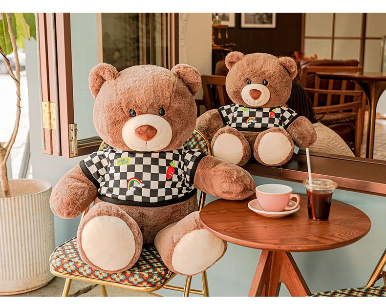 Cute little bear doll, Qiqi Bear, large hug bear, plush toy, girl doll, Teddy bear, doll, birthday gift for girls details Picture