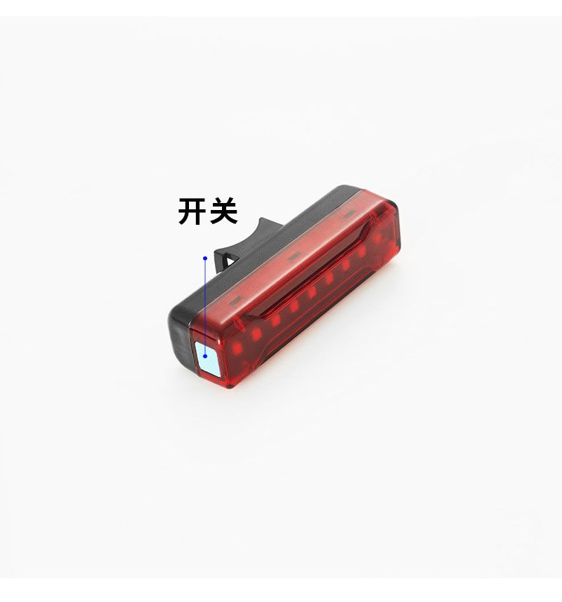 ZH-069 九LED长条尾灯USB充电自行车尾灯 骑行安全警示单车尾灯详情16