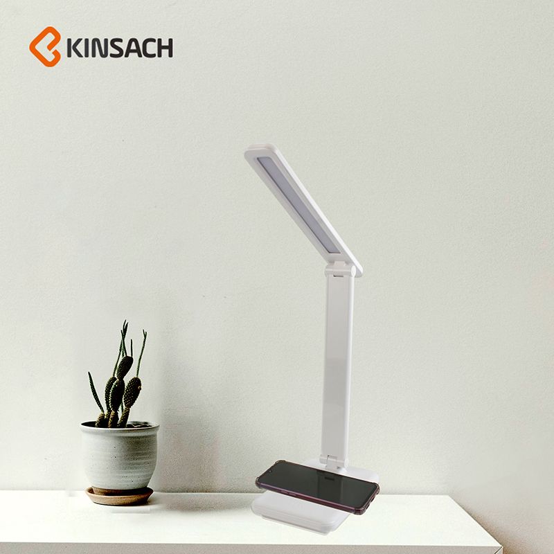 Eye protection wireless charging desk lamp Aluminum alloy folding touch 3 gear dimming LED student reading book light