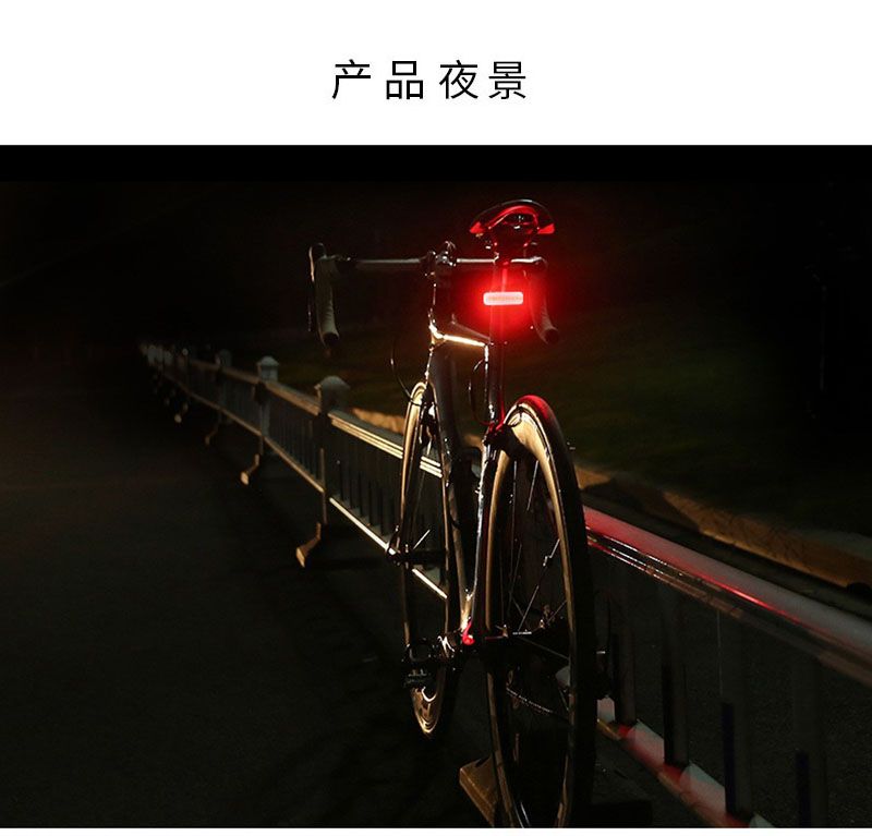 ZH-069 九LED长条尾灯USB充电自行车尾灯 骑行安全警示单车尾灯详情20