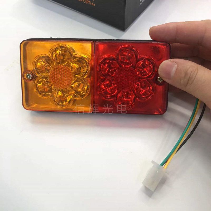 Truck taillights 24V, truck side lights, brake lights 48V, tricycle led lights yellow and red, customized versions Application Scenario
