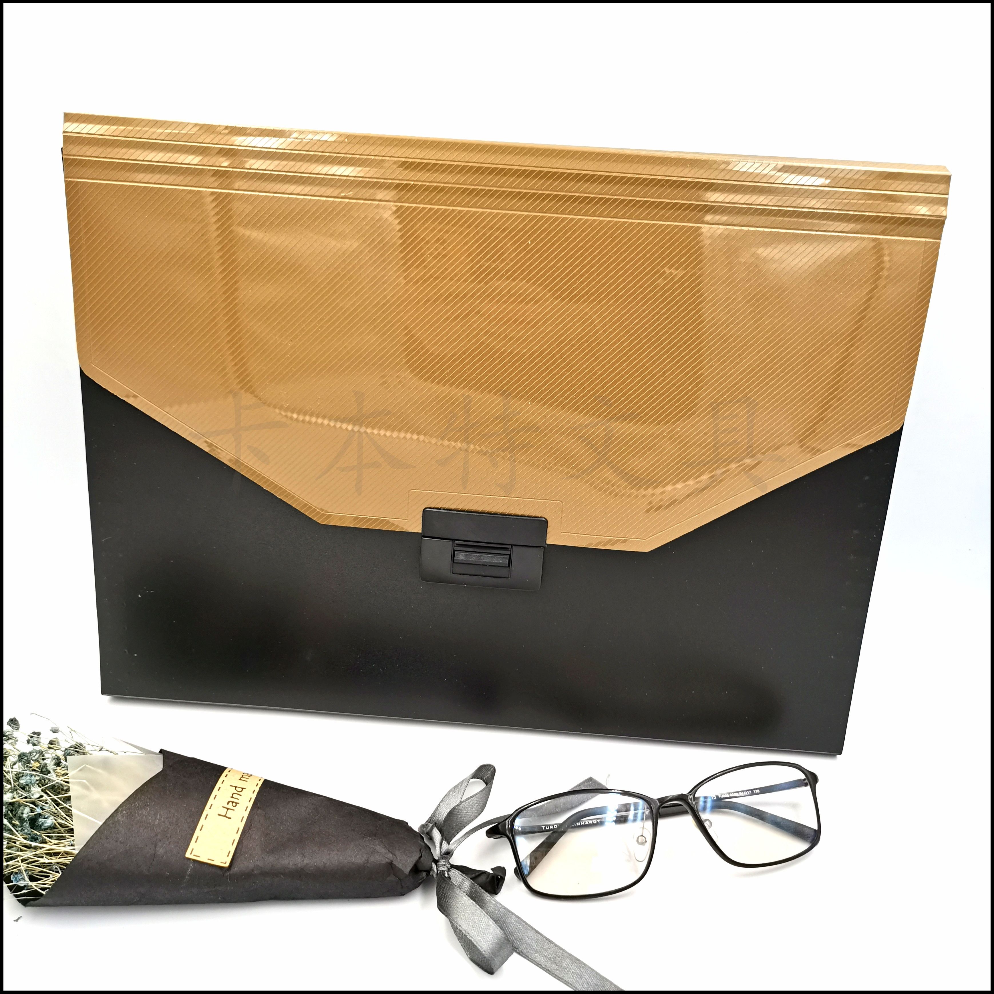 Organ bag, binding strap, color cover, black background, document bag, office document bag, self-produced and self-sold student test paper bag Specification image