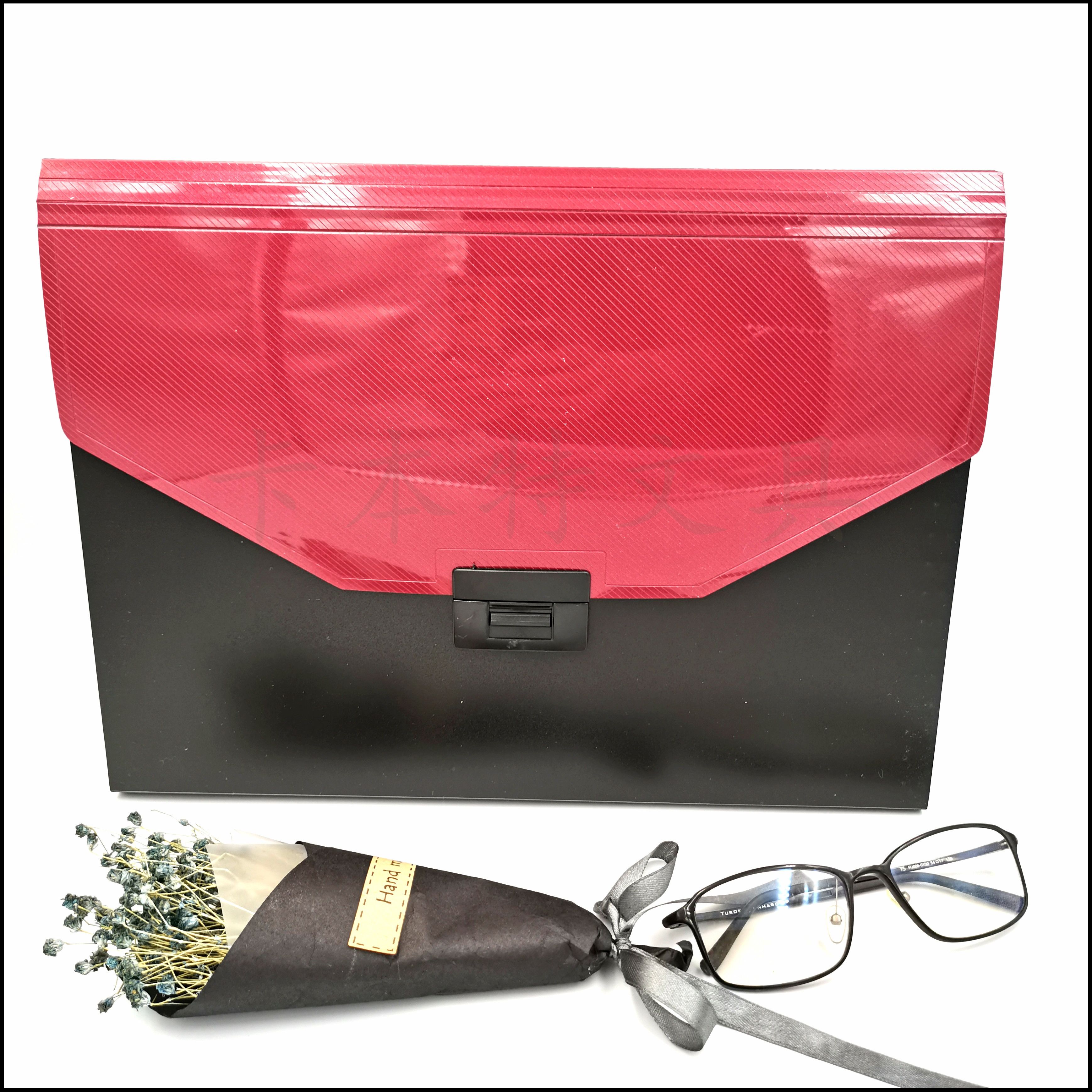 Organ bag, binding strap, color cover, black background, document bag, office document bag, self-produced and self-sold student test paper bag Item Picture