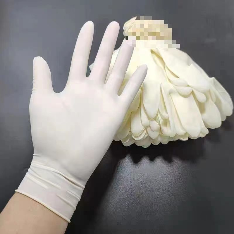 一次性乳胶手套/一次性乳胶手套10只袋装/一次性LATEX白底实物图