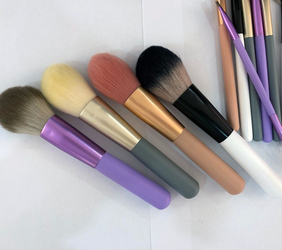 9 simple makeup set brushes in four colors, practical for beginners, easy to carry, soft bristles pic 11