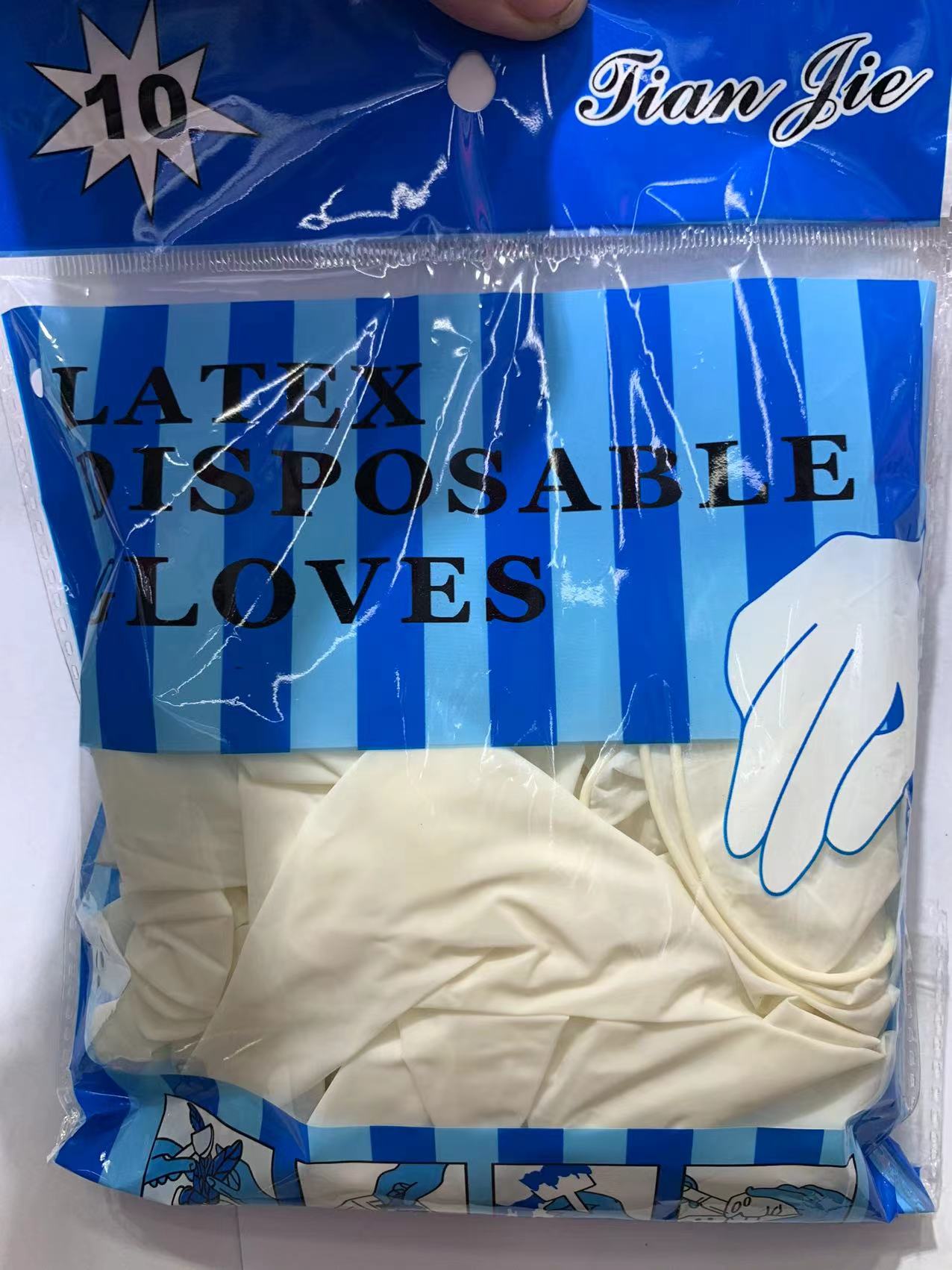 一次性乳胶手套/一次性乳胶手套10只袋装/一次性LATEX产品图