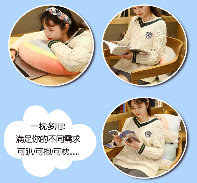 Star-shaped cushions, backrests and seat cushions are multi-functional, comfortable and cute blue pic 5