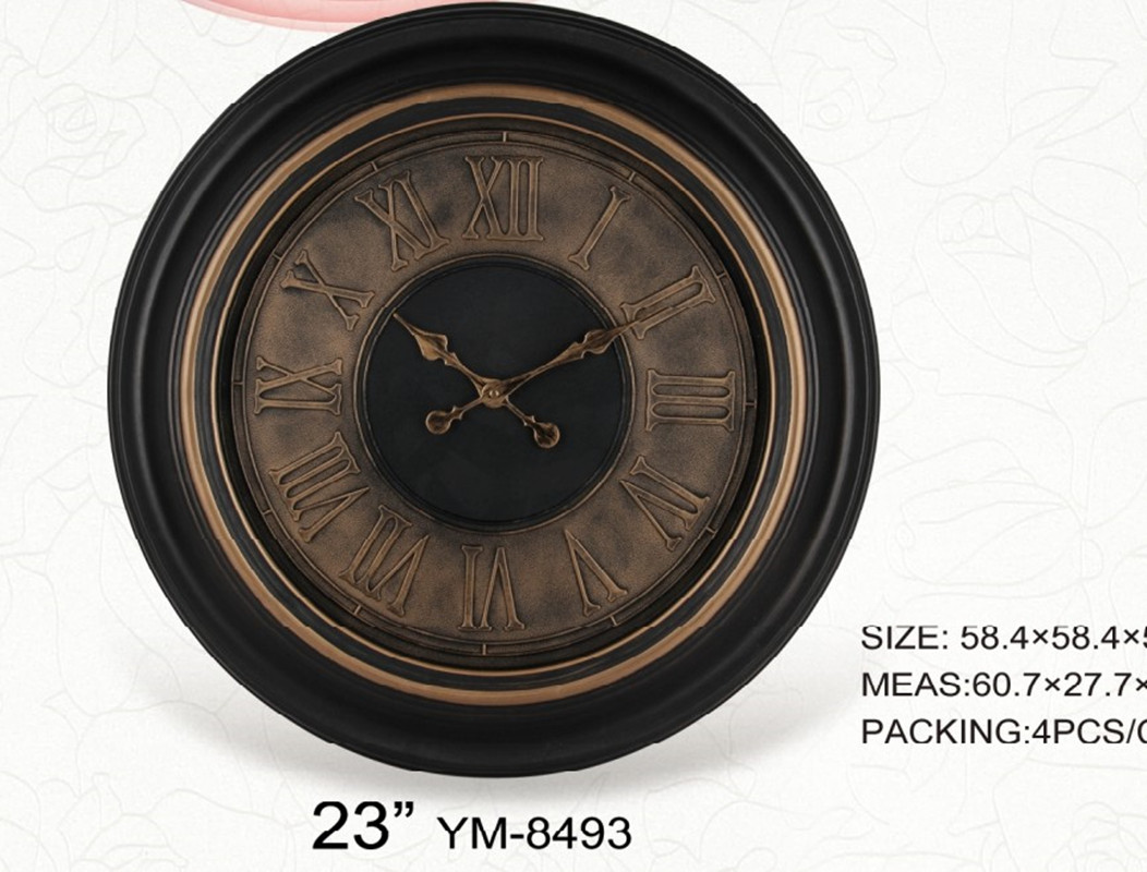 Model 8493A plastic retro wall clock in Europe and America详情2