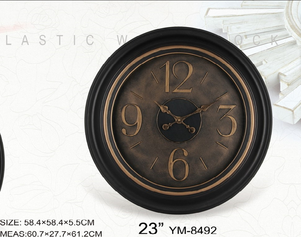 Model 8492A plastic retro wall clock in Europe and America详情2