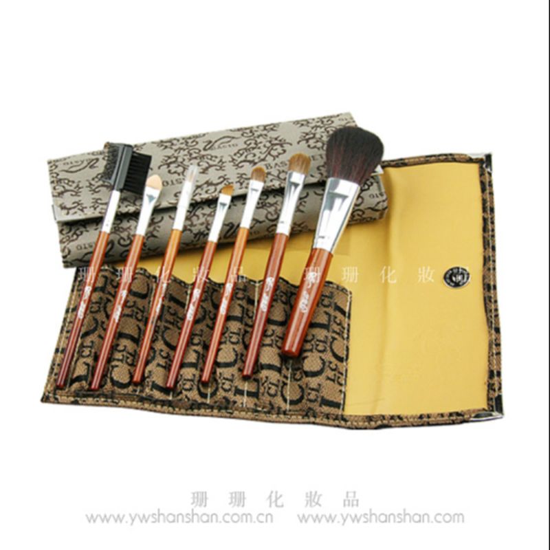 厂家直销罗曼史7支化妆套刷便捷式旅行化妆刷套装多色多图案混色