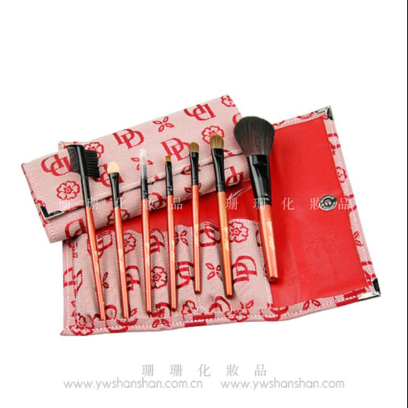 Factory direct sales Romance 7-piece makeup brush set, portable travel makeup brush set, multi-color and multi-pattern mixed color pic 11