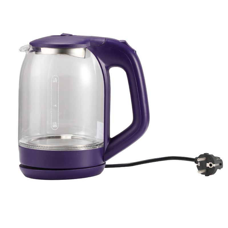 Export electric kettle High boron glass kettle 2.0L plus tropical blue light for home office use thumbnail