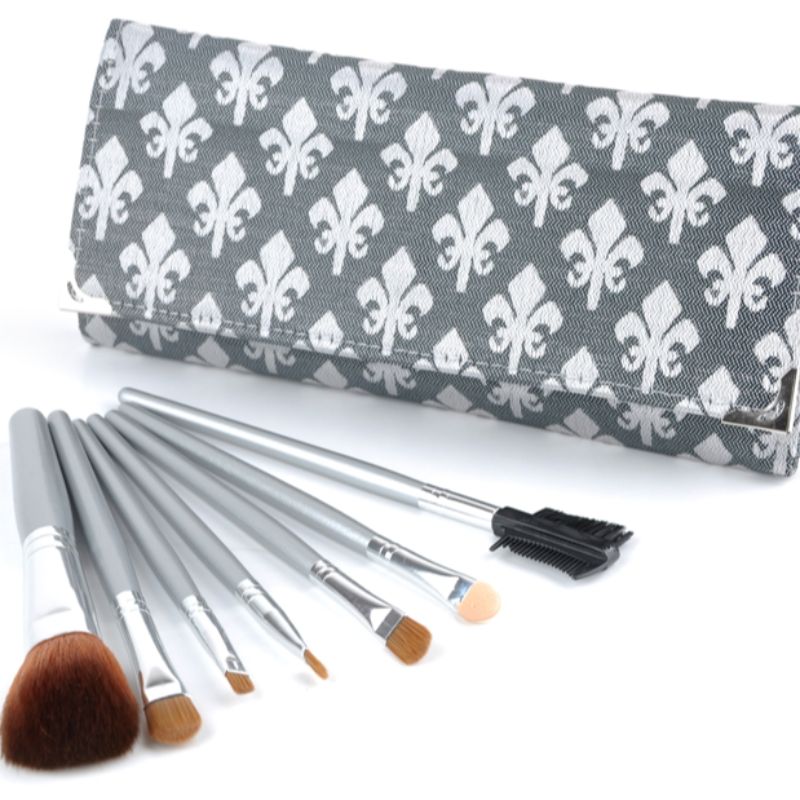 Factory direct sales Romance 7-piece makeup brush set, portable travel makeup brush set, multi-color and multi-pattern mixed color pic 7