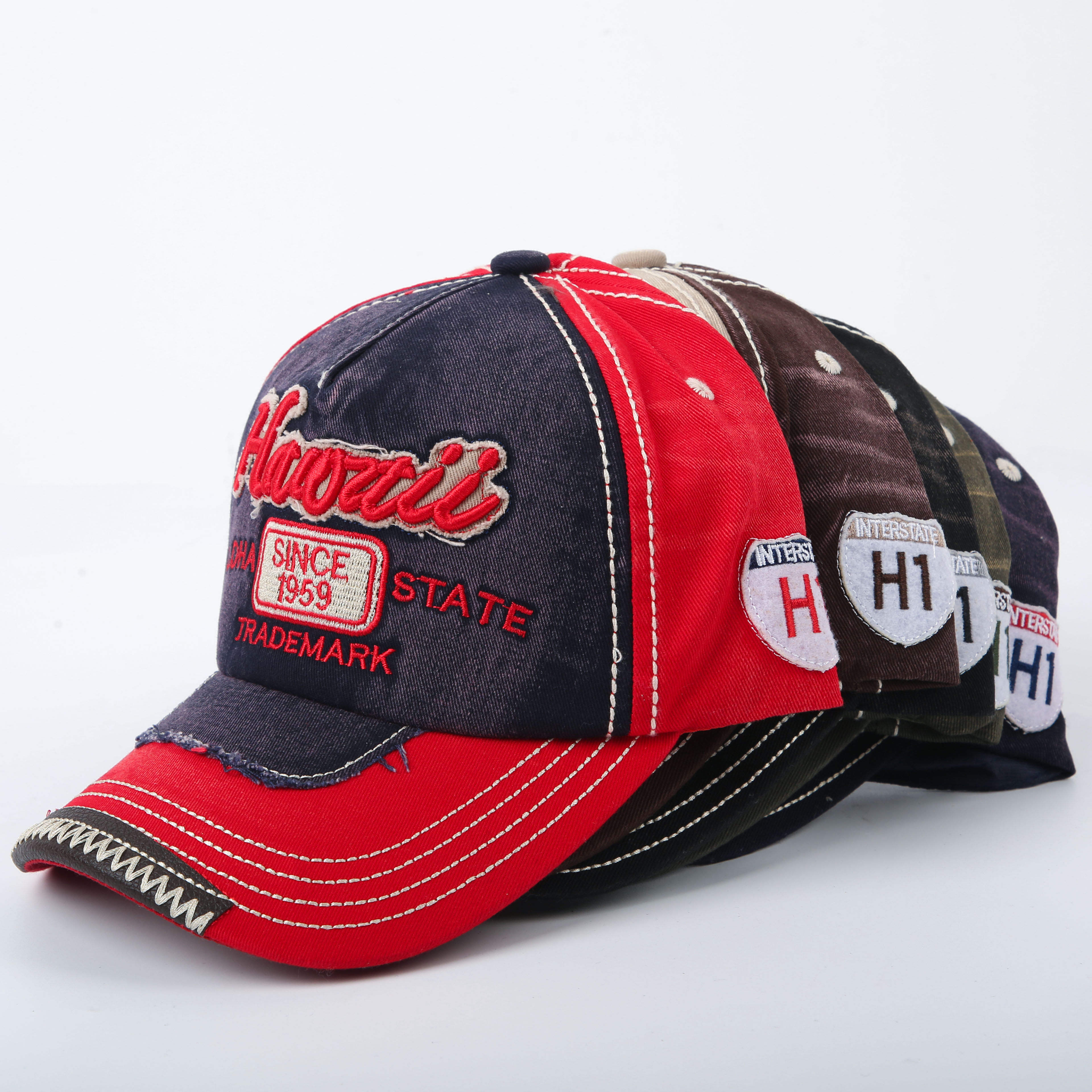 Applique Vintage Letter Embroidery Men's Cap thumbnail