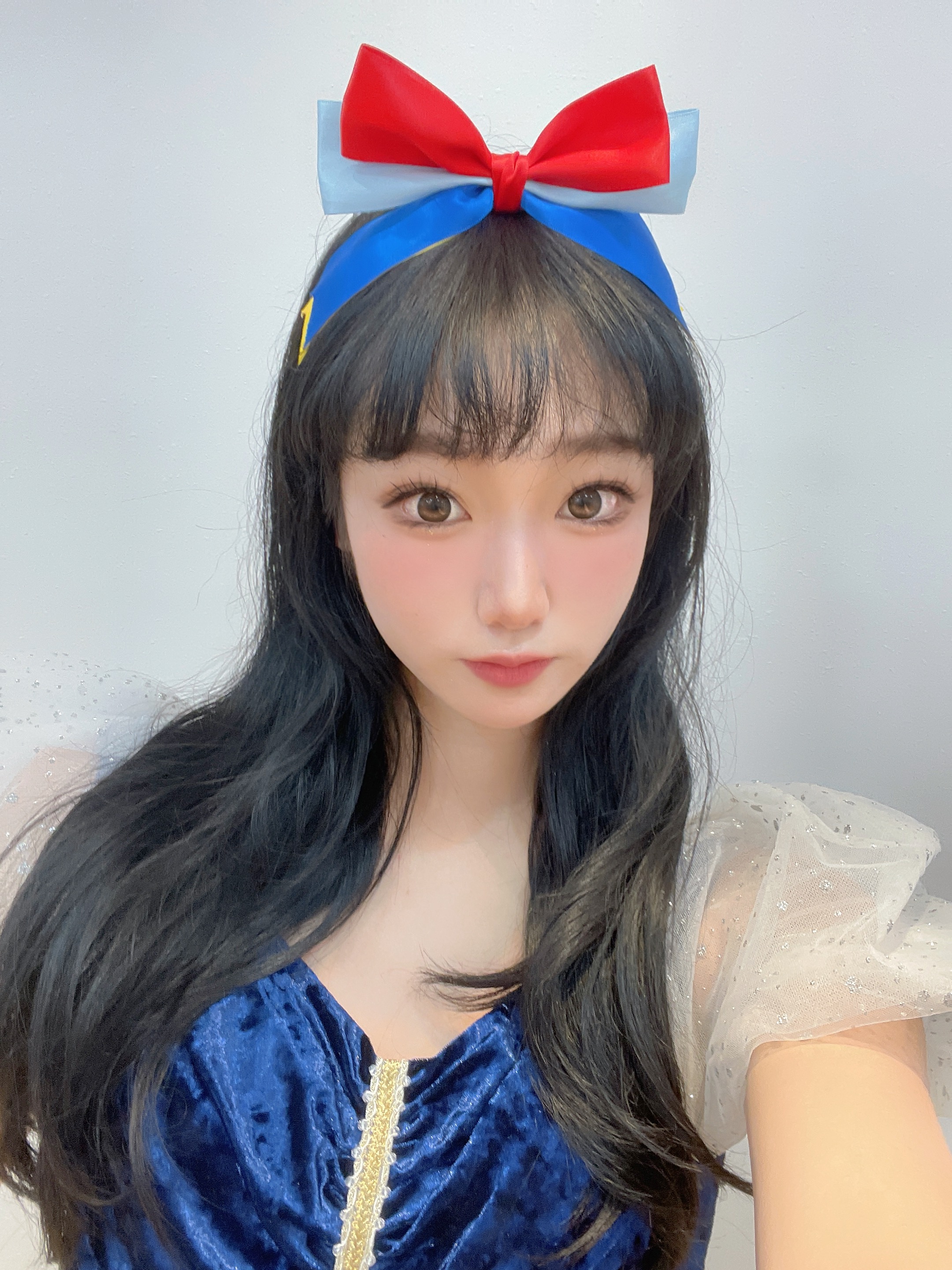 Snow White - Double Knot swallow-tail fork Headband pic 1