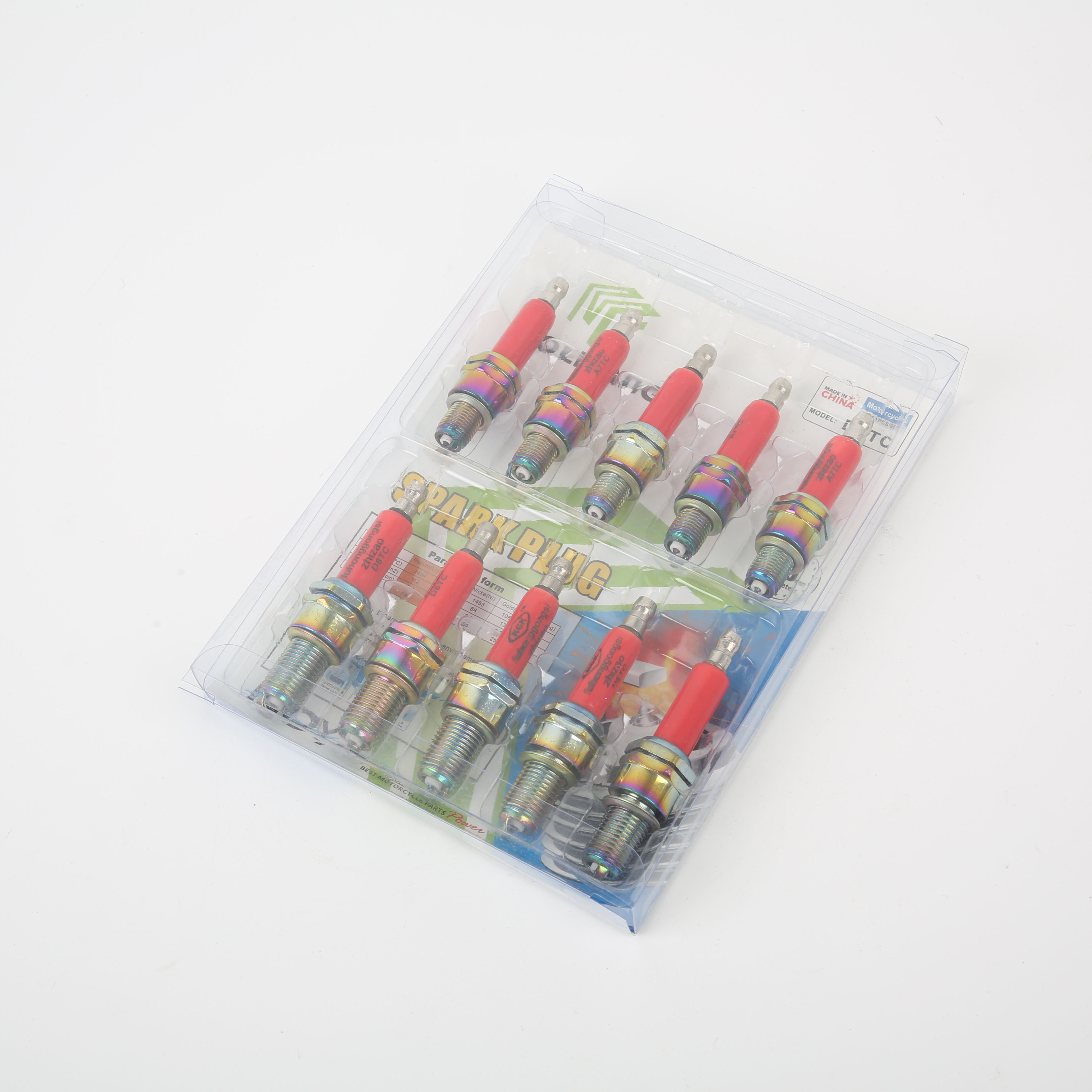 Motorcycle Accessories Red Ceramic A7TC/JH70 Spark Plug With Color Plating Base thumbnail