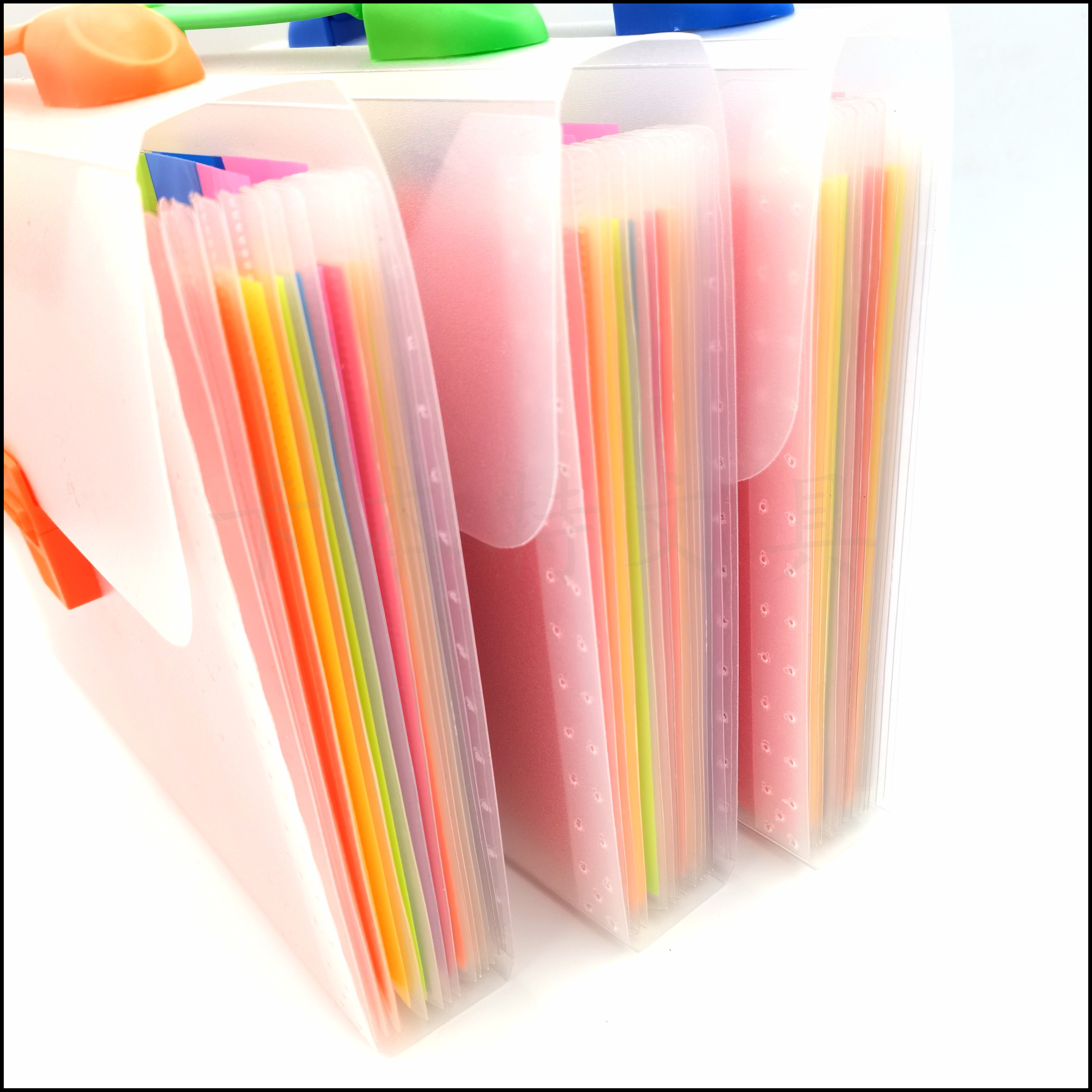 磨砂透明风琴包13层A5票据资料包收纳包文件夹厂家直销办公手提包详情2