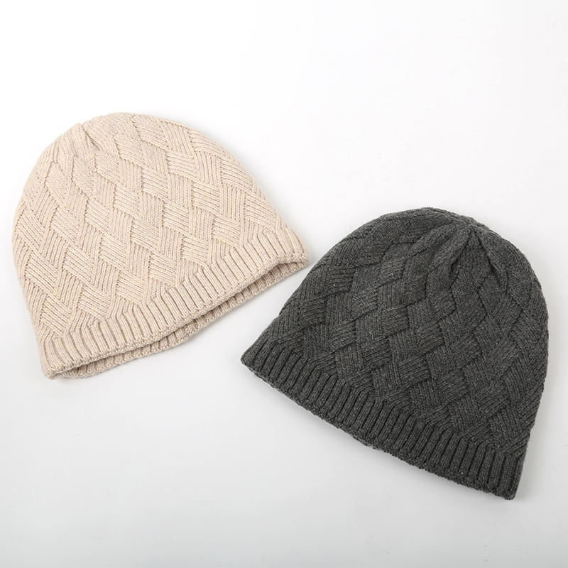 New double twist knit hat fashion warm hat travel pullover hat wholesale block double pullover hat thumbnail