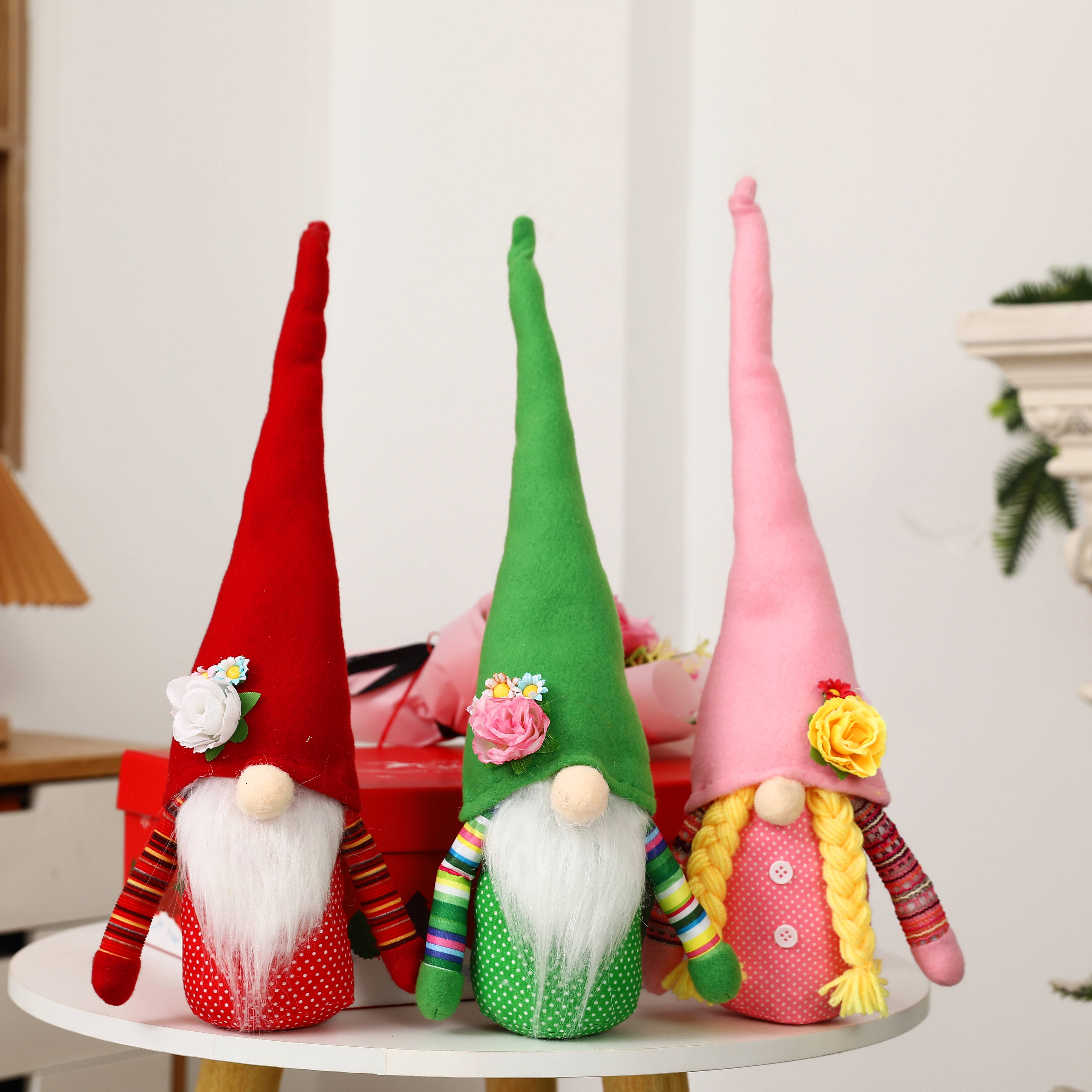 新款跨境母亲节装饰品春季送妈妈无脸公仔礼物侏儒娃娃情人节礼品