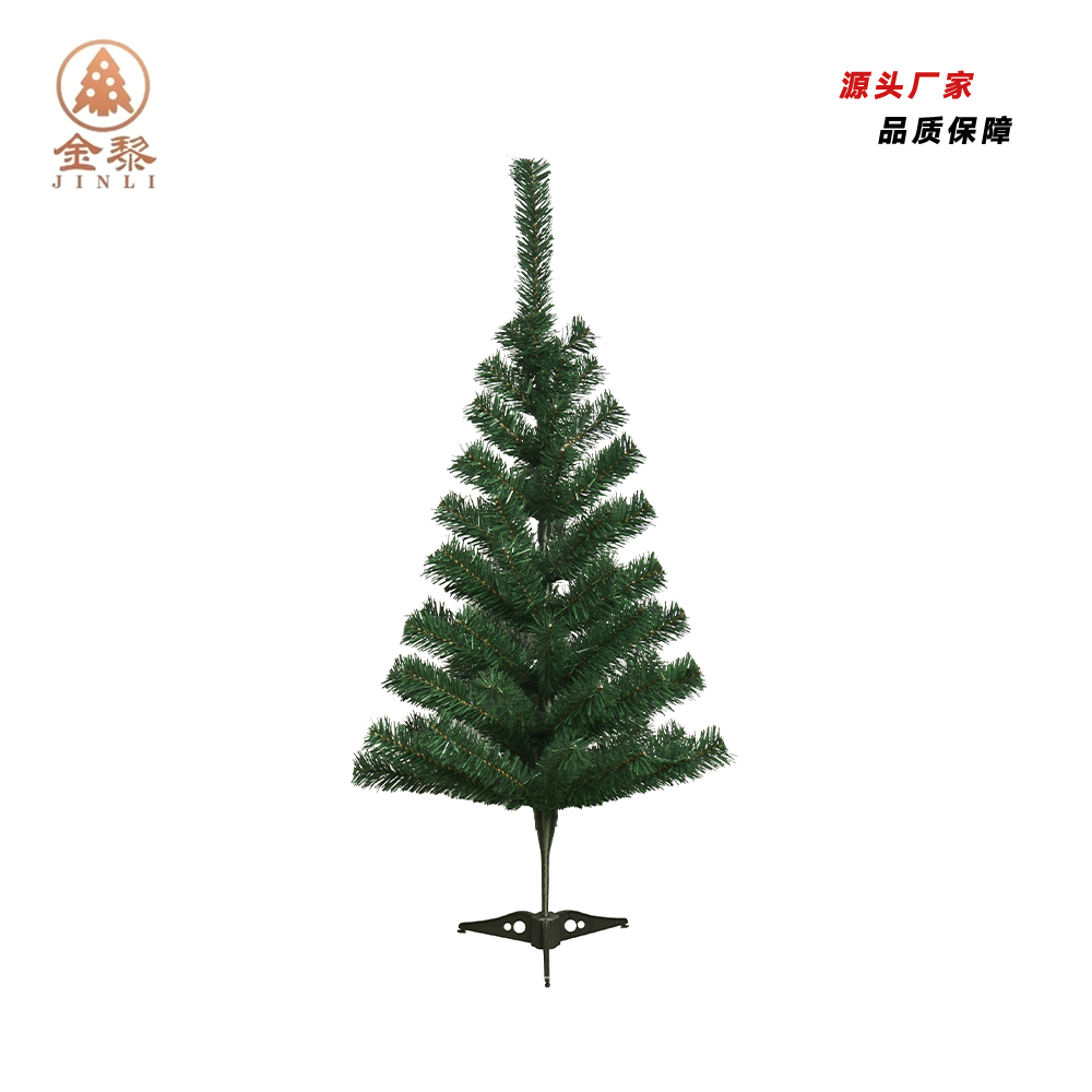 90cm 70t green PVC Christmas tree ordinary leaf thumbnail